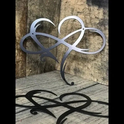 Heartfinity - Unendlichkeit Liebe Herz Metall Wandkunst