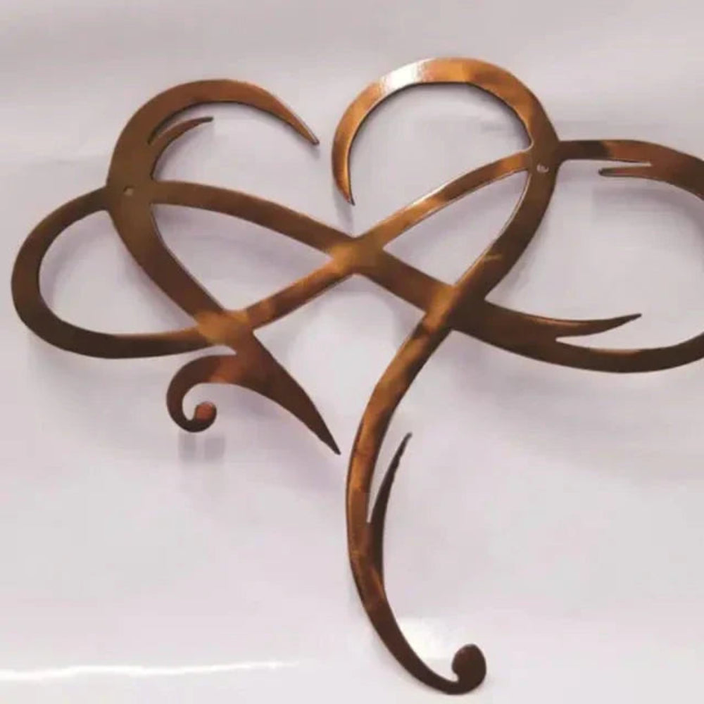 Heartfinity - Unendlichkeit Liebe Herz Metall Wandkunst