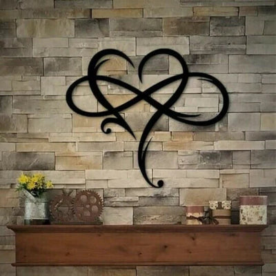 Heartfinity - Unendlichkeit Liebe Herz Metall Wandkunst