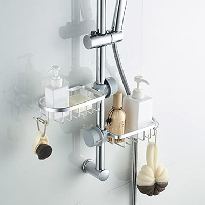 HydroTier - Verstellbares Aluminium-Duschregal & Waschbecken-Organisator