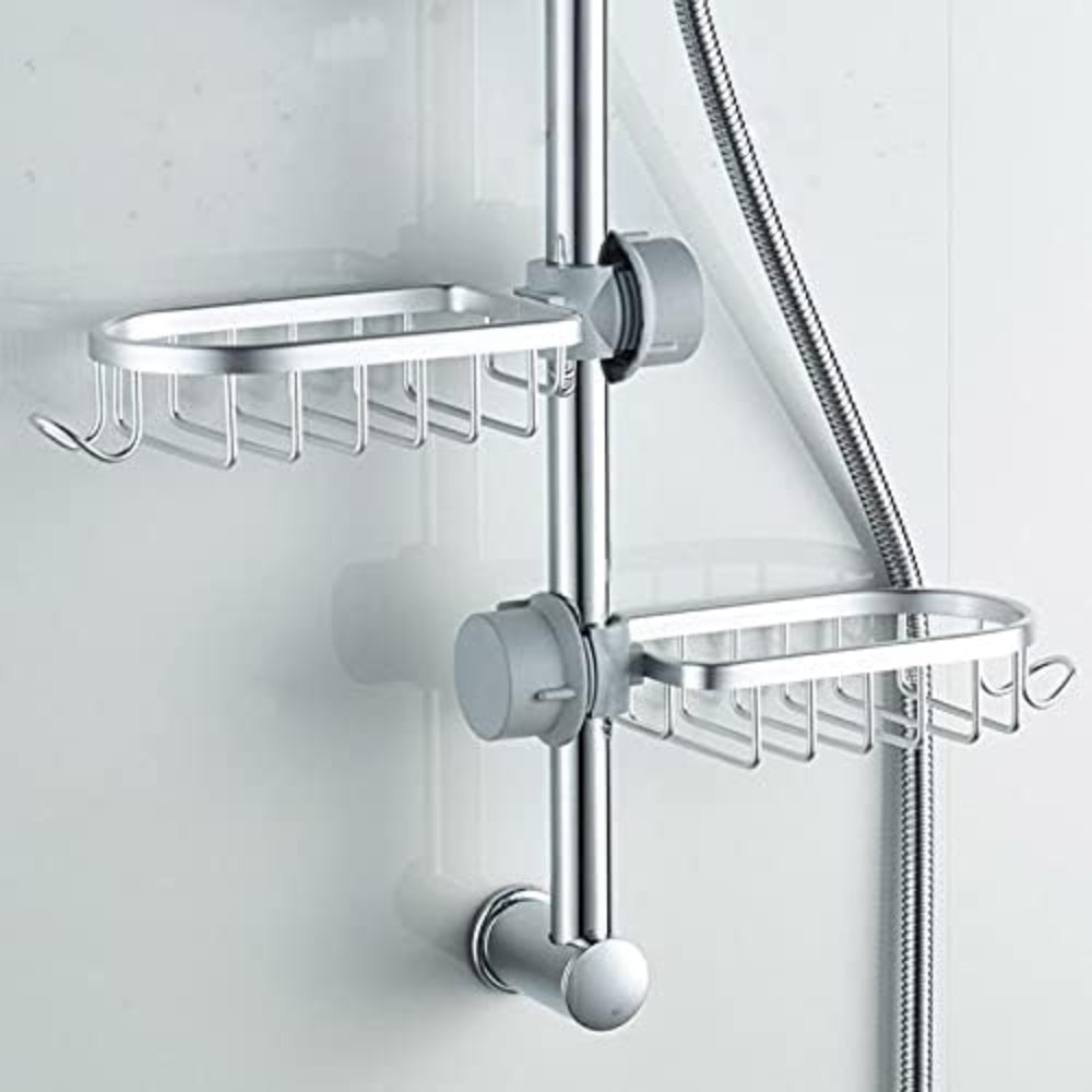 HydroTier - Verstellbares Aluminium-Duschregal & Waschbecken-Organisator