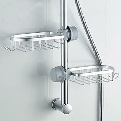 HydroTier - Verstellbares Aluminium-Duschregal & Waschbecken-Organisator