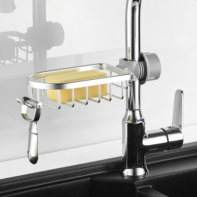 HydroTier - Verstellbares Aluminium-Duschregal & Waschbecken-Organisator