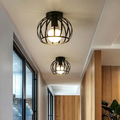 Luminara Industrie-Deckenleuchte - Schwarzes Vintage-Metall-Design
