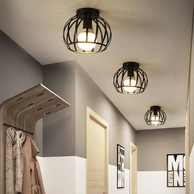 Luminara Industrie-Deckenleuchte - Schwarzes Vintage-Metall-Design