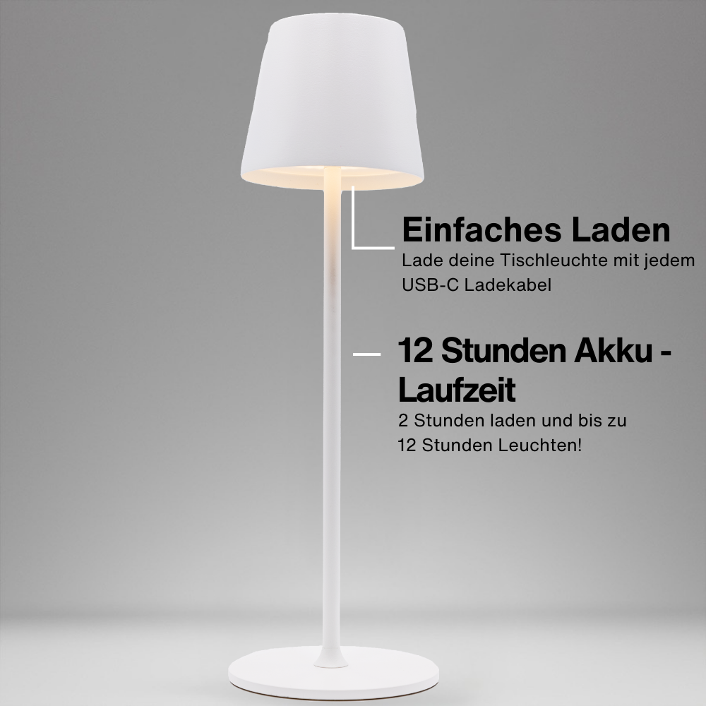 Kabellose Tischleuchte - Minimalistisches & tragbares Licht