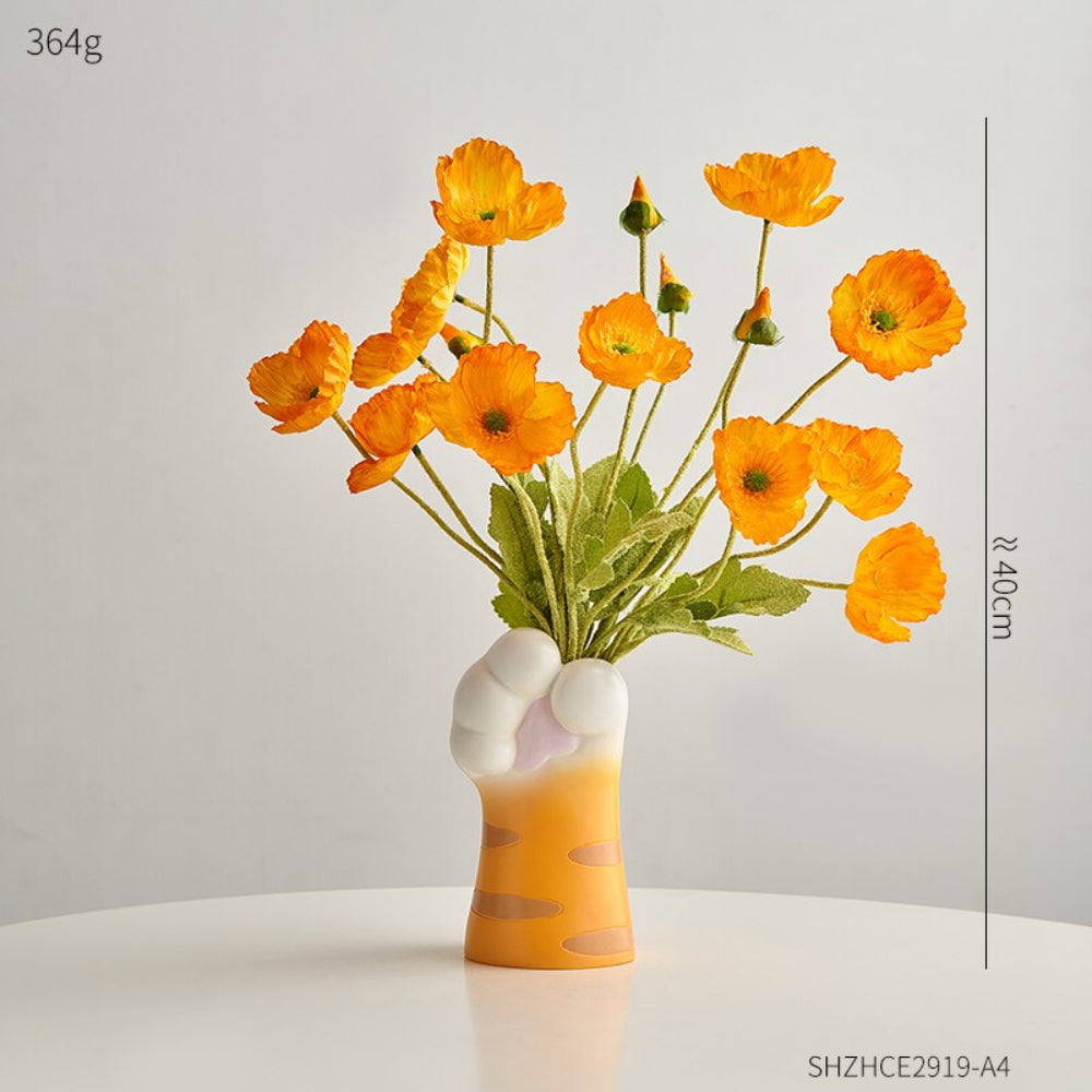 Katzenkrallen-Vase aus Kunstharz – Modernes künstlerisches Wohndekor