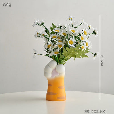Katzenkrallen-Vase aus Kunstharz – Modernes künstlerisches Wohndekor
