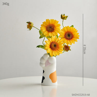 Katzenkrallen-Vase aus Kunstharz – Modernes künstlerisches Wohndekor