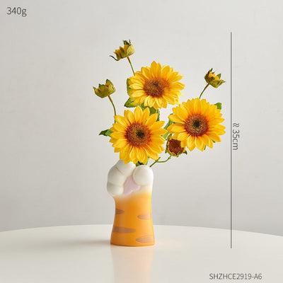 Katzenkrallen-Vase aus Kunstharz – Modernes künstlerisches Wohndekor