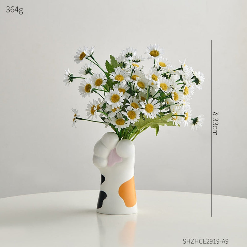 Katzenkrallen-Vase aus Kunstharz – Modernes künstlerisches Wohndekor