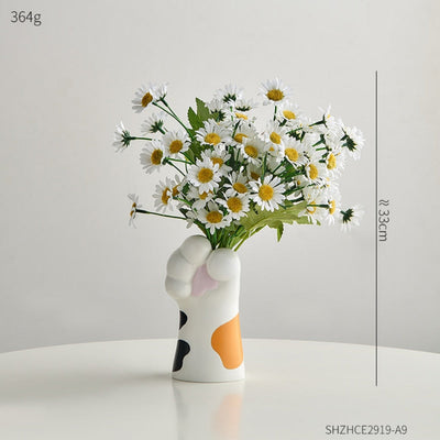 Katzenkrallen-Vase aus Kunstharz – Modernes künstlerisches Wohndekor