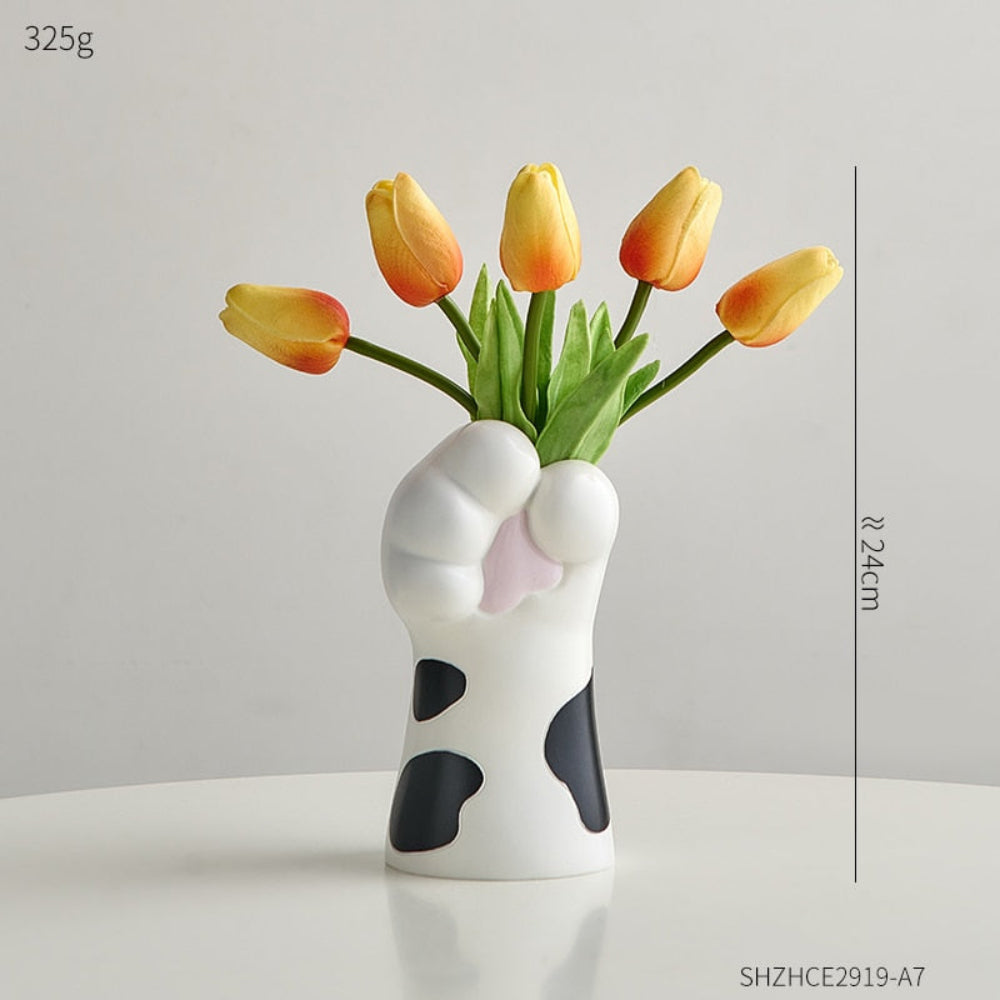 Katzenkrallen-Vase aus Kunstharz – Modernes künstlerisches Wohndekor