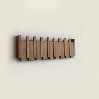 Klavier-inspirierter Garderobenständer aus Holz - Elegante Wandhaken