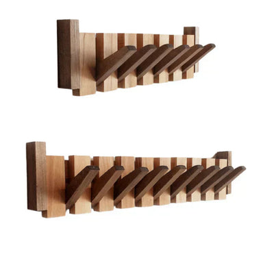 Klavier-inspirierter Garderobenständer aus Holz - Elegante Wandhaken