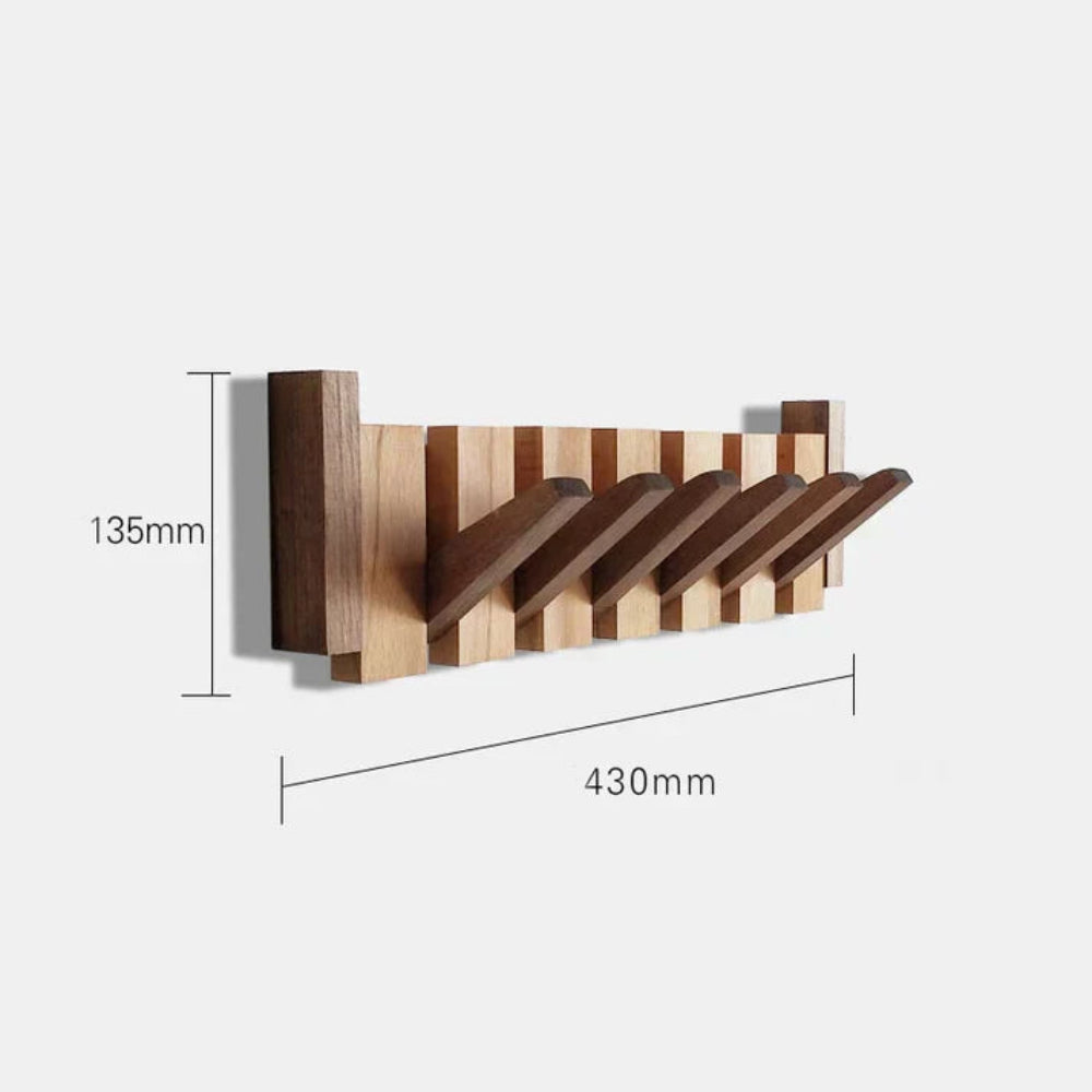 Klavier-inspirierter Garderobenständer aus Holz - Elegante Wandhaken