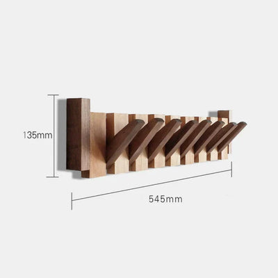 Klavier-inspirierter Garderobenständer aus Holz - Elegante Wandhaken