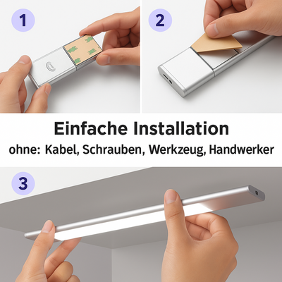 Kleverlicht Wireless Motion Sensor Lampe - Einfache Installation, USB-Ladung