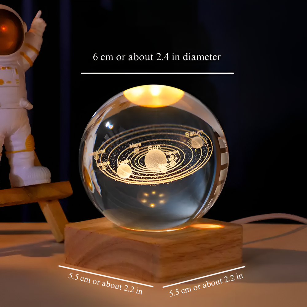 3D kosmische LED-Kristallkugel - Magische Heimbeleuchtung