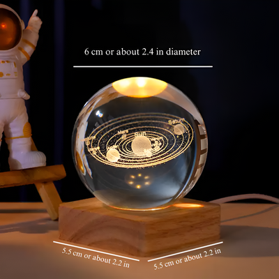 3D kosmische LED-Kristallkugel - Magische Heimbeleuchtung