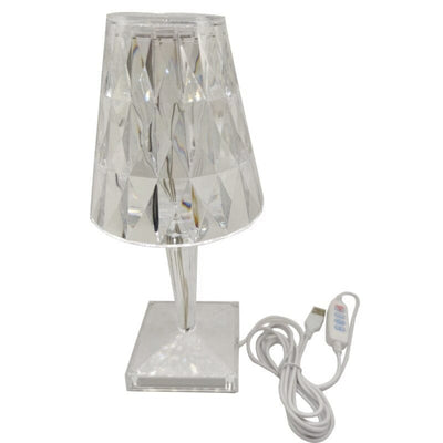 LED-Diamant-Kristall-Tischlampe - Elegantes, wiederaufladbares Licht mit Touch Control