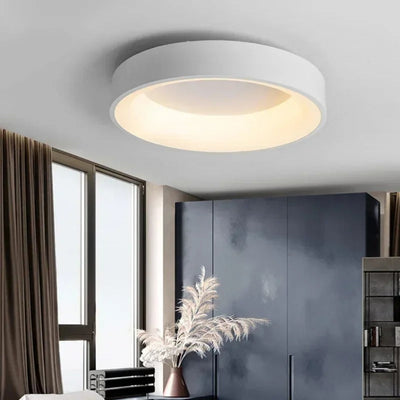 Nordische runde LED-Deckenleuchte mit Fernbedienung - Modernes, minimalistisches Design