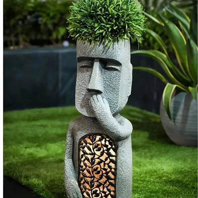Light-Up - Solar LED Face Planter für Terrasse & Garten