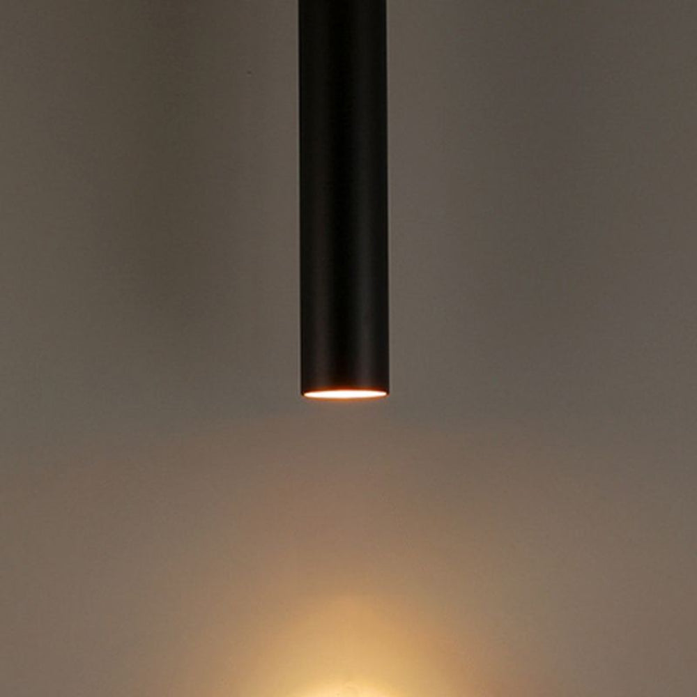 Linoir - Schlanke schwarze LED-Zylinder-Pendelleuchte