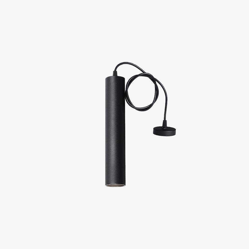 Linoir - Schlanke schwarze LED-Zylinder-Pendelleuchte