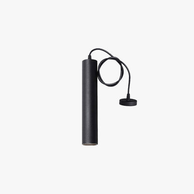 Linoir - Schlanke schwarze LED-Zylinder-Pendelleuchte