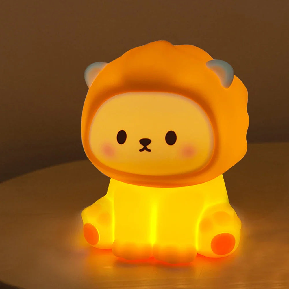 LittleLion - Weiches Silikon-Löwen-Nachtlicht für Kinder