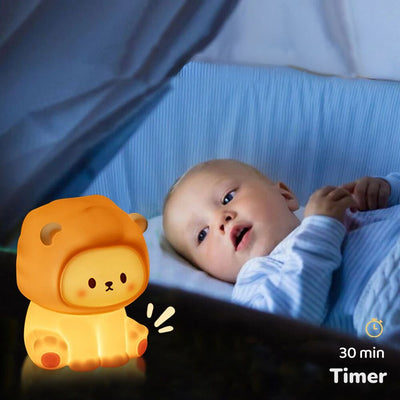 LittleLion - Weiches Silikon-Löwen-Nachtlicht für Kinder