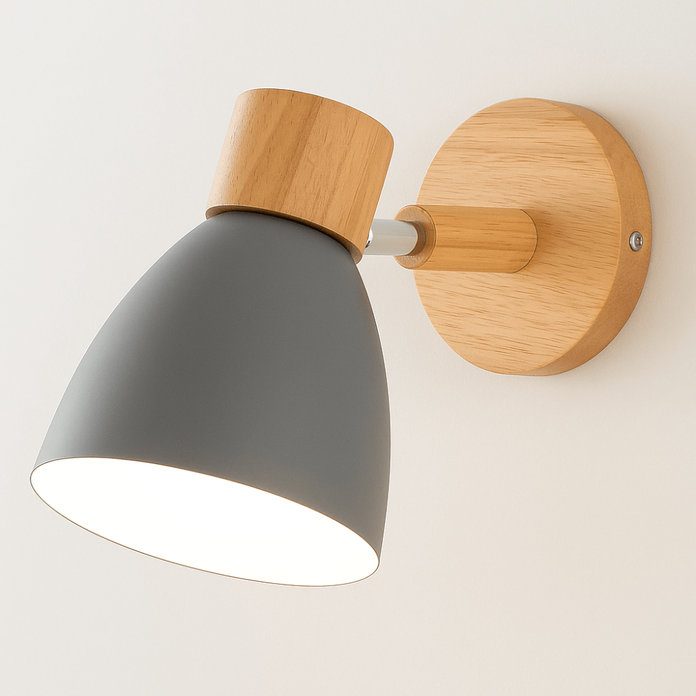 LoftBeam - Moderne Wandleuchte aus Holz und Eisen