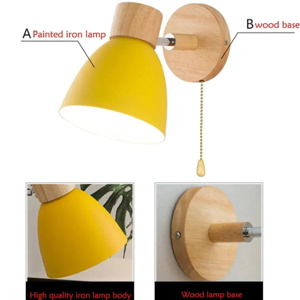 LoftBeam - Moderne Wandleuchte aus Holz und Eisen