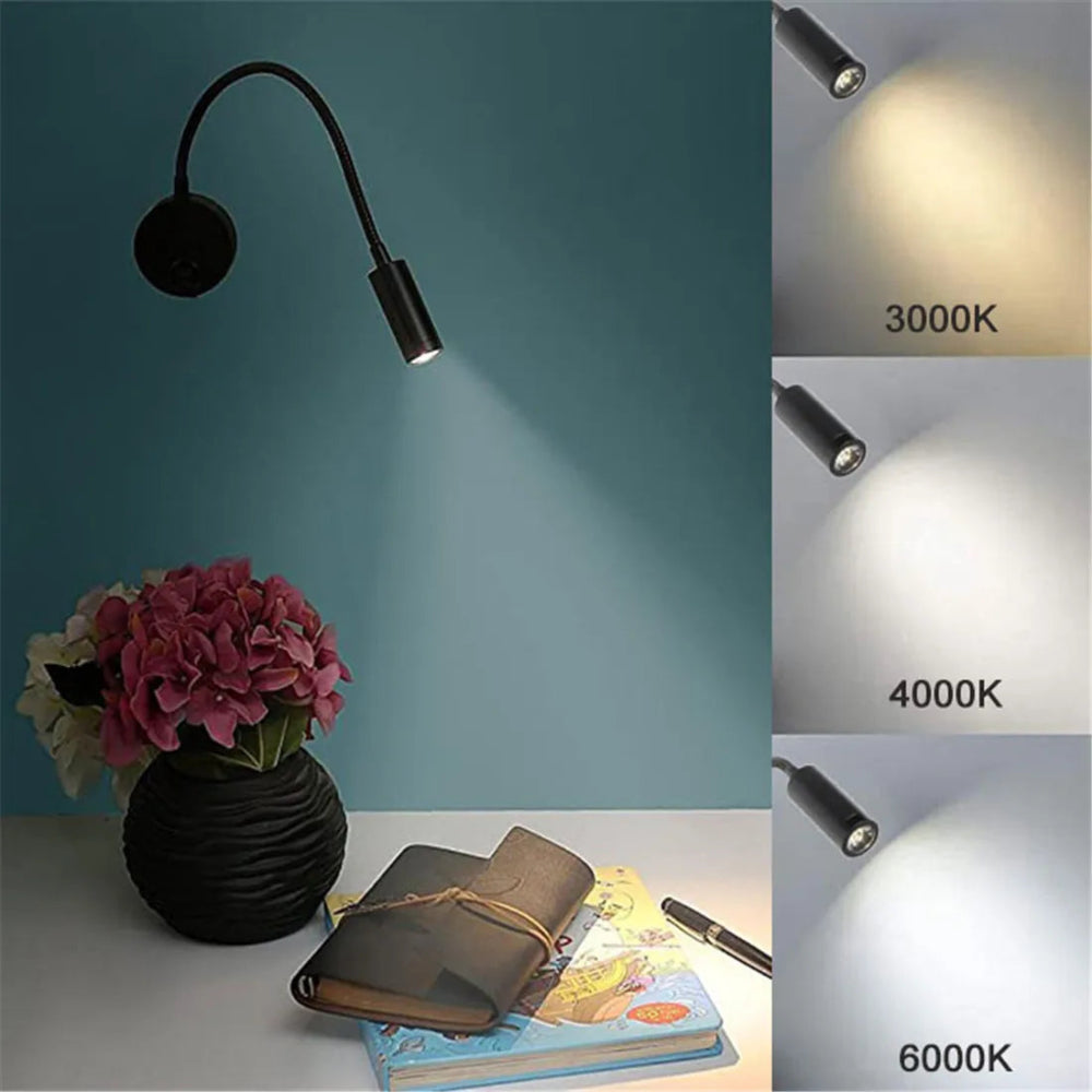 LumaBend - Flexible LED-Wandleuchte für Bett, Schreibtisch & Wandmontage