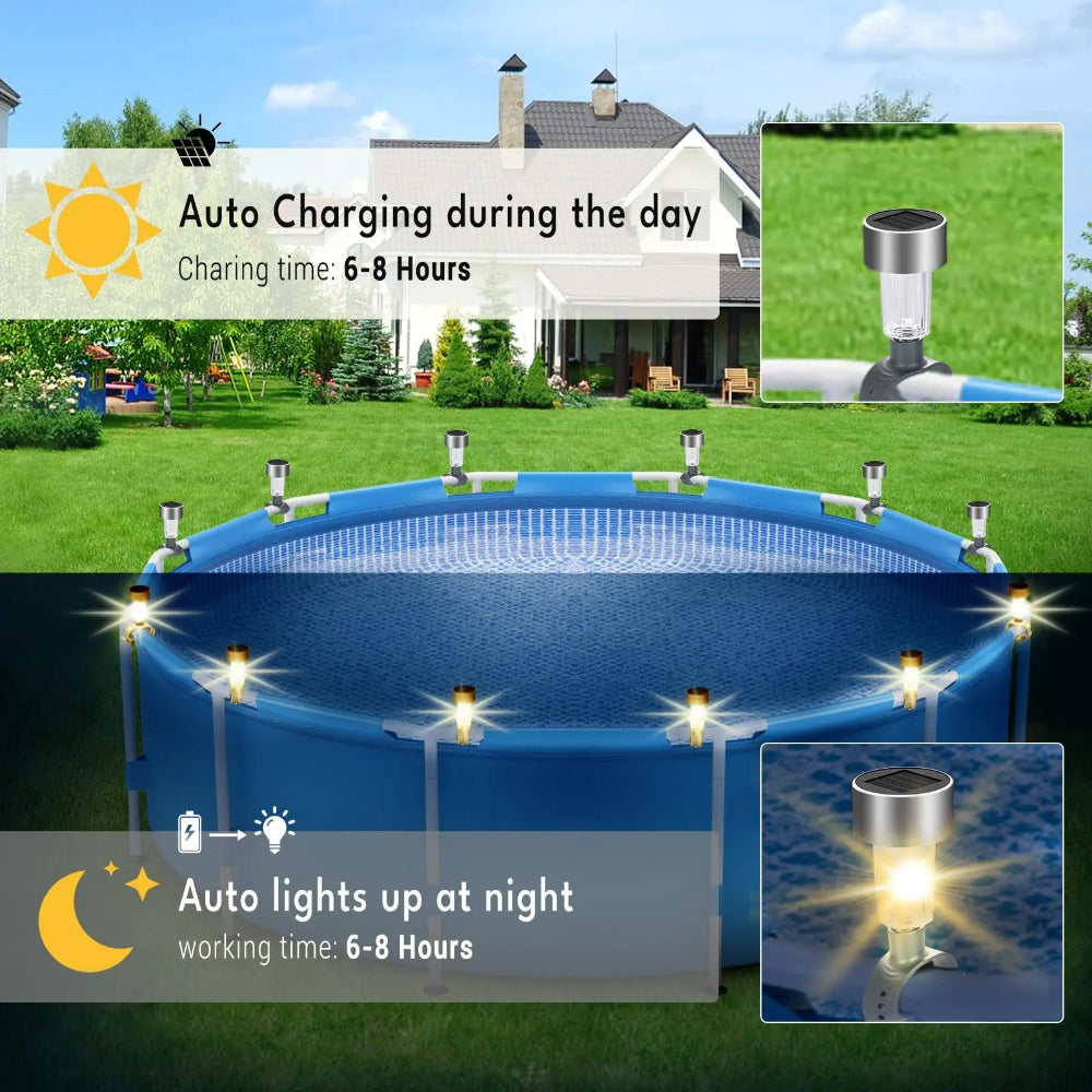 LumaFloat - 6-teilige wasserdichte LED-Solar-Poolbeleuchtung