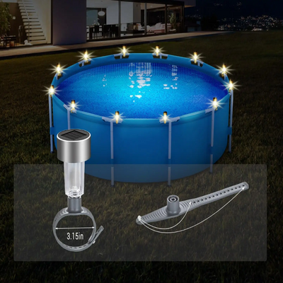 LumaFloat - 6-teilige wasserdichte LED-Solar-Poolbeleuchtung