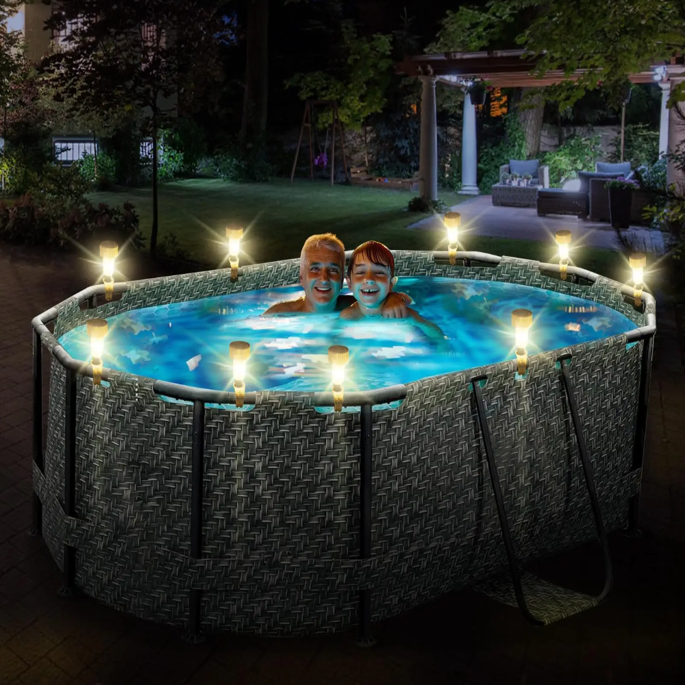 LumaFloat - 6-teilige wasserdichte LED-Solar-Poolbeleuchtung