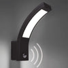 Lunox - Schwarze gebogene LED-Wandleuchte mit Sensor