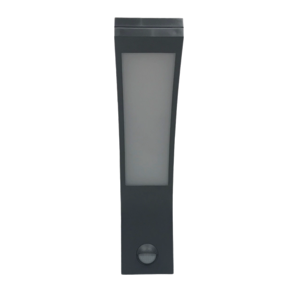 Lunox - Schwarze gebogene LED-Wandleuchte mit Sensor