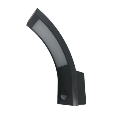 Lunox - Schwarze gebogene LED-Wandleuchte mit Sensor