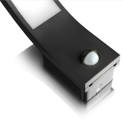 Lunox - Schwarze gebogene LED-Wandleuchte mit Sensor