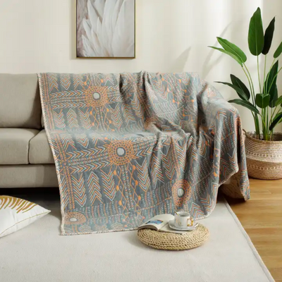 Mandavya - Boho Mandala Wende-Wärmedecke