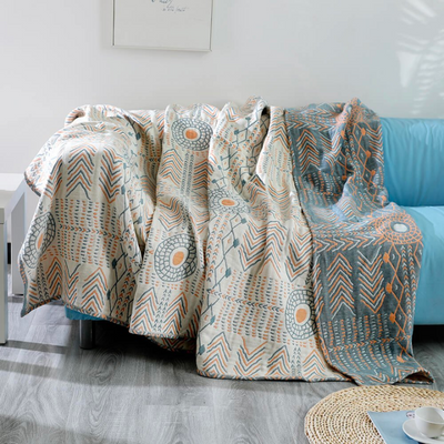Mandavya - Boho Mandala Wende-Wärmedecke