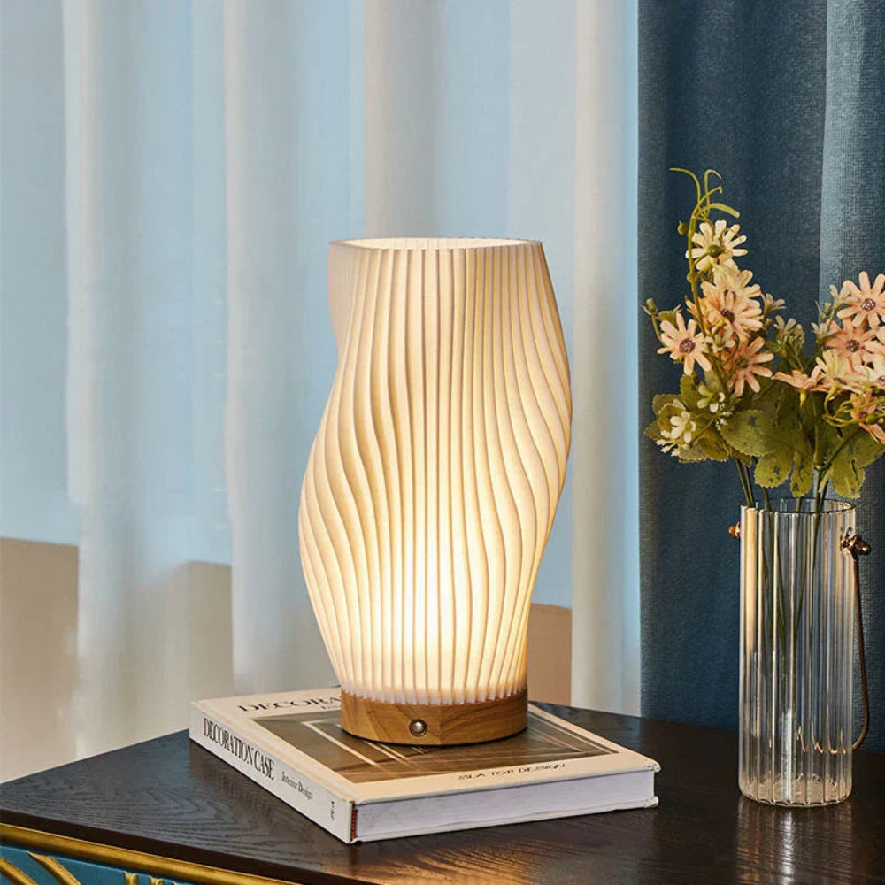 Modern Wave Tischleuchte - Helligkeit einstellbar