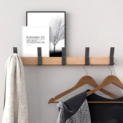 Nordic Design Wandgarderobe mit beweglichen Doppelhaken - Langlebige stilvolle Wandgarderobe