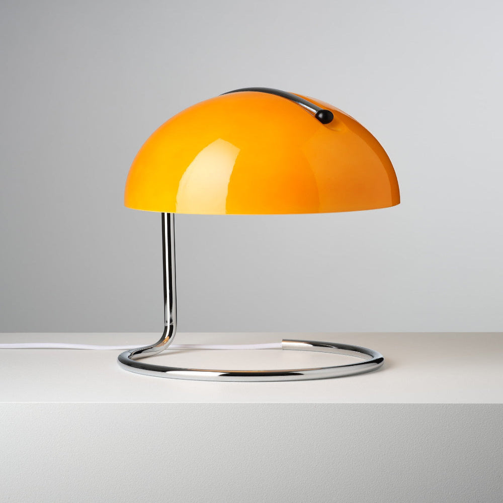 Moderne Schreibtischlampe aus der Jahrhundertmitte - Orange Dome Design