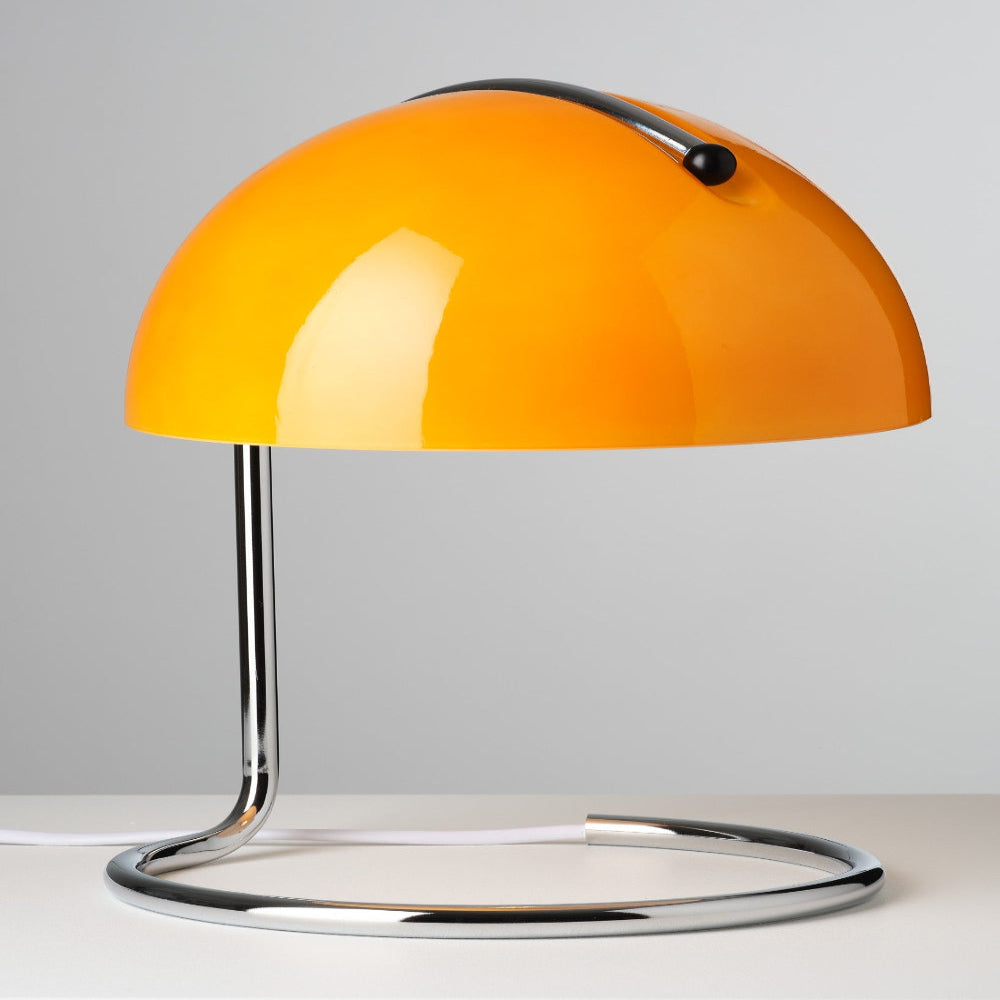 Moderne Schreibtischlampe aus der Jahrhundertmitte - Orange Dome Design