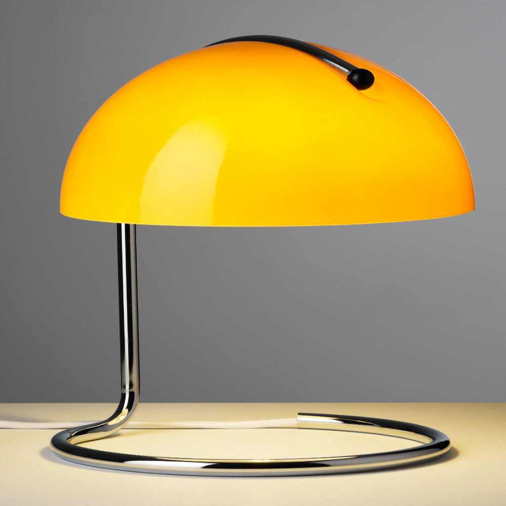 Moderne Schreibtischlampe aus der Jahrhundertmitte - Orange Dome Design
