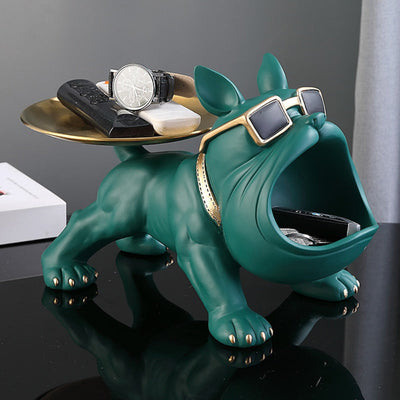 MusclePup - Bulldogge Resin Tablett für Schlüssel & Snacks